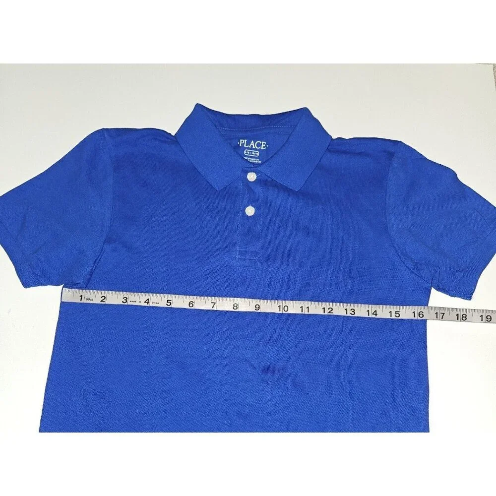 NEW 3 Children's Place TCP Polo Shirt Lot Boys Large 10-12 Red Blue Green LS SS